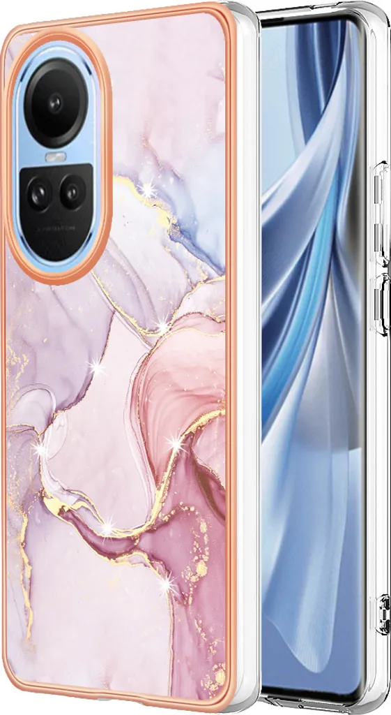 Oppo Reno10 5G Case Marble Rose Gold | Elegante Custodia Sottile TPU