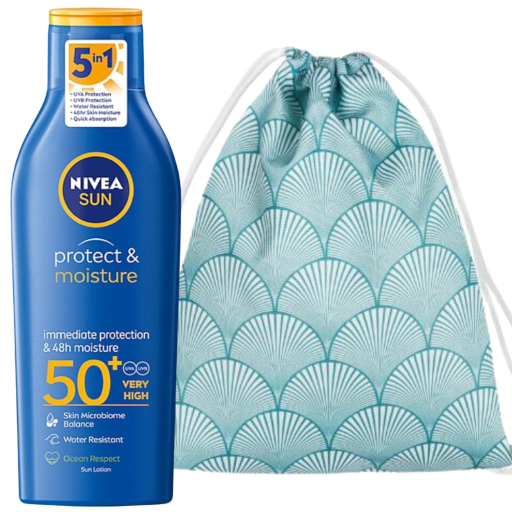 Nivea Protect & Moisture SPF50 Balsam + Strandrucksack
