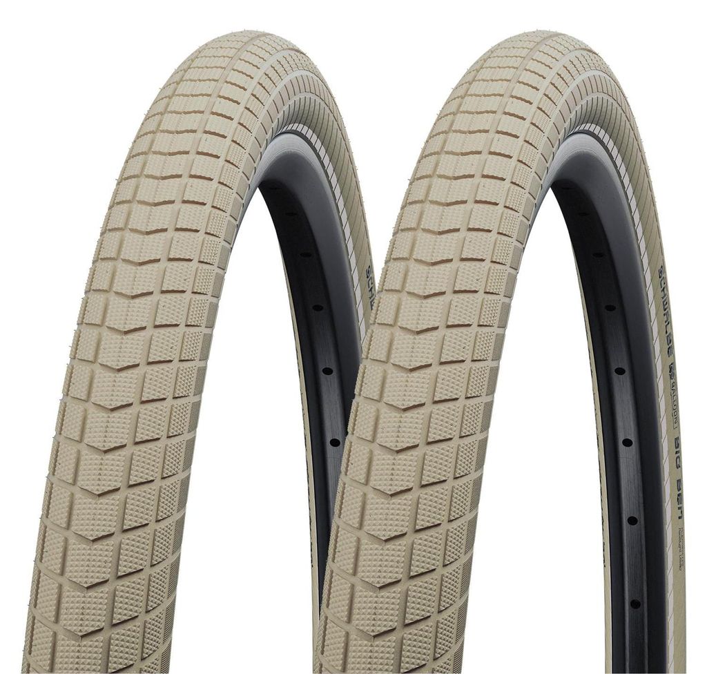 2x Schwalbe Big Ben 55-559 creme Drahtreifen K-Guard 26x2.15 Fahrradreifen