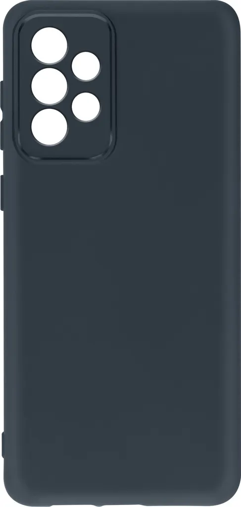 Custodia semirigida in silicone per Samsung Galaxy A73 5G, Soft Touch - Blu scuro