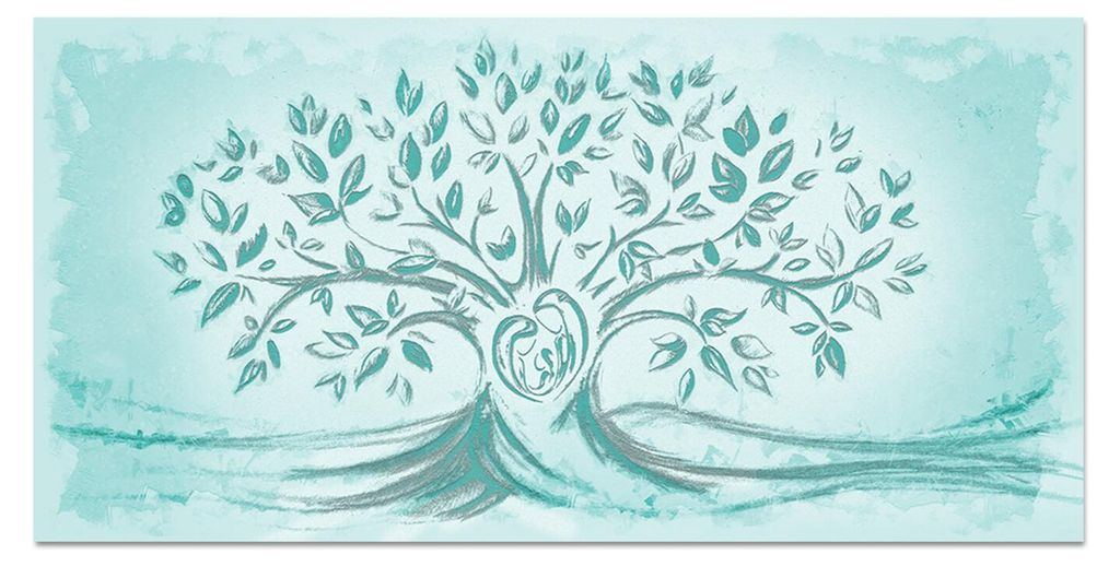 Giallobus - 4 - Heilige Familie und Baum des Lebens - Himmlisch - Giallobus - 35L x 17,5B cm - Bild - Acrylglas