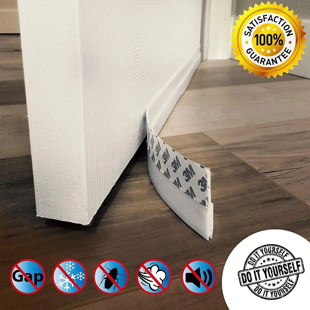 Türzugstopper, Türdichtungsstreifen für Innentüren, Spalt-Windblocker-Streifen, schalldicht, Dichtungsstreifen unter der unteren Tür