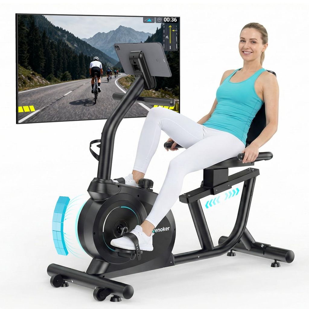 Wenoker Liege-Heimtrainer – 16 Magnet-Widerstandsstufen, Produktbild 