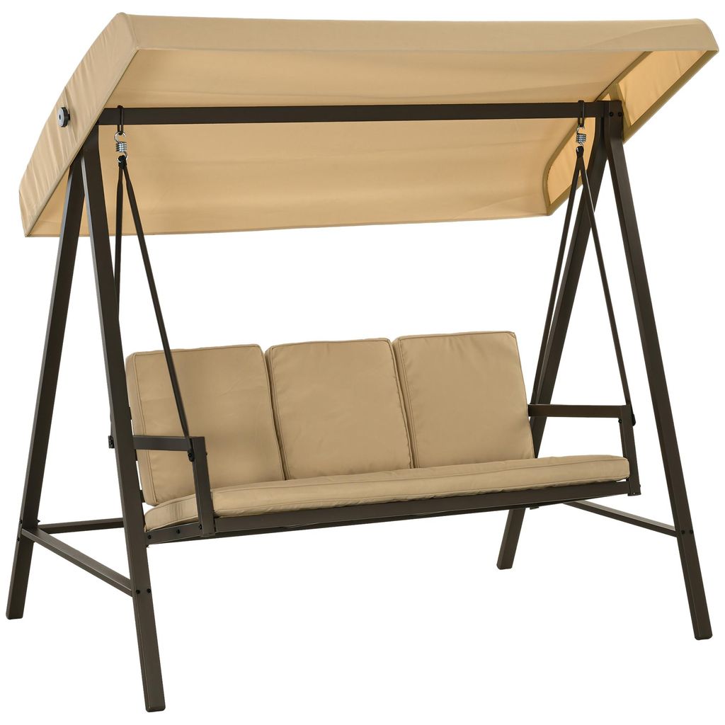 Outsunny Hollywoodschaukel 3-Sitzer Schaukelbank mit Produktbild 
