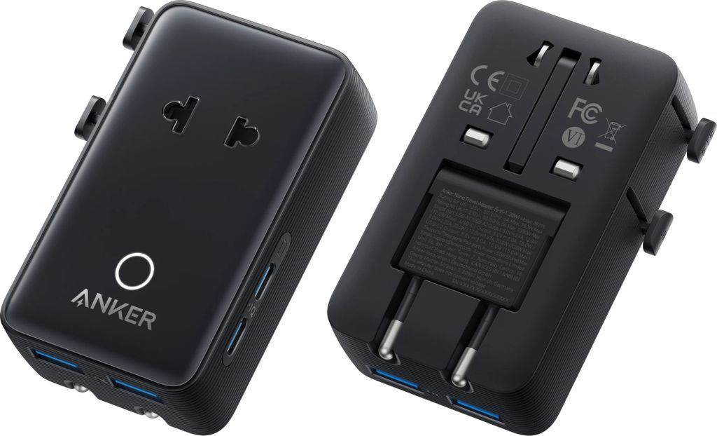 Anker Nano Reiseadapter (5-in-1, 20W) Schwarz
