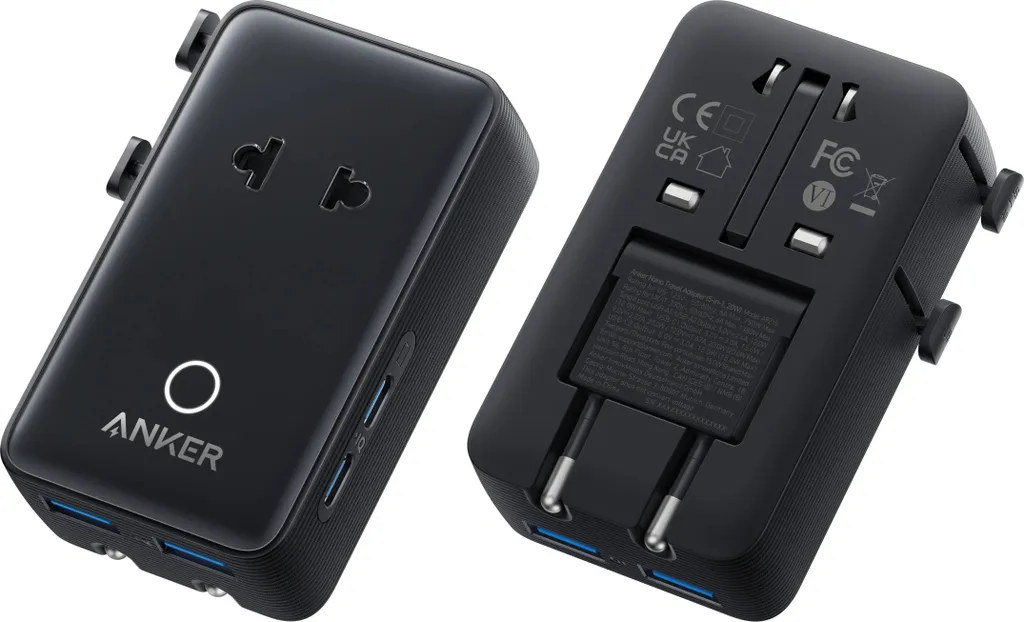 Anker Nano Adaptateur de Voyage 5-en-1 20W Noir pour Prises Internationales