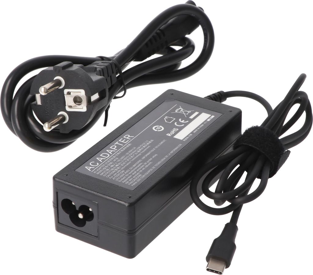 USB-C Ladegerät für Laptop mit USB-C Ladebuchse AC Adapter 65W