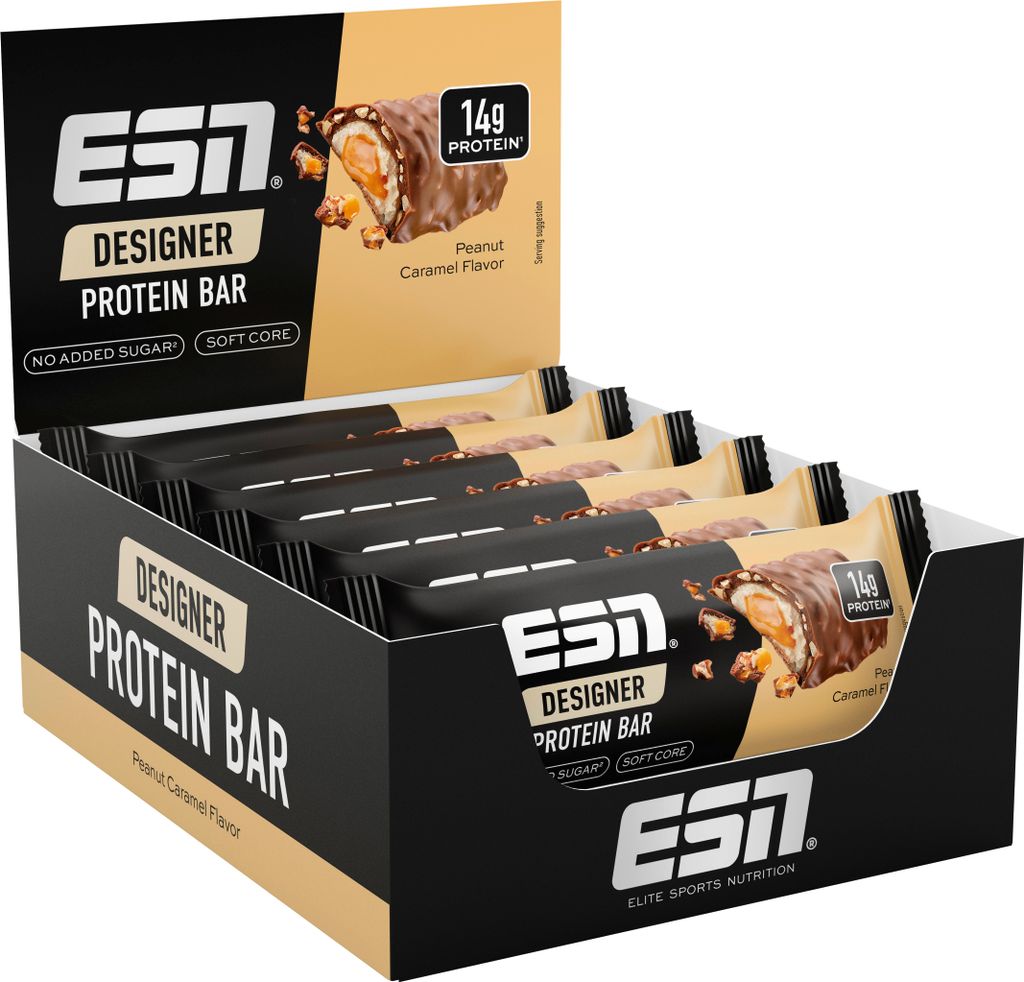 ESN Designer Bar Box, 12 stuks x 45g - Pinda-karamel Productafbeelding 