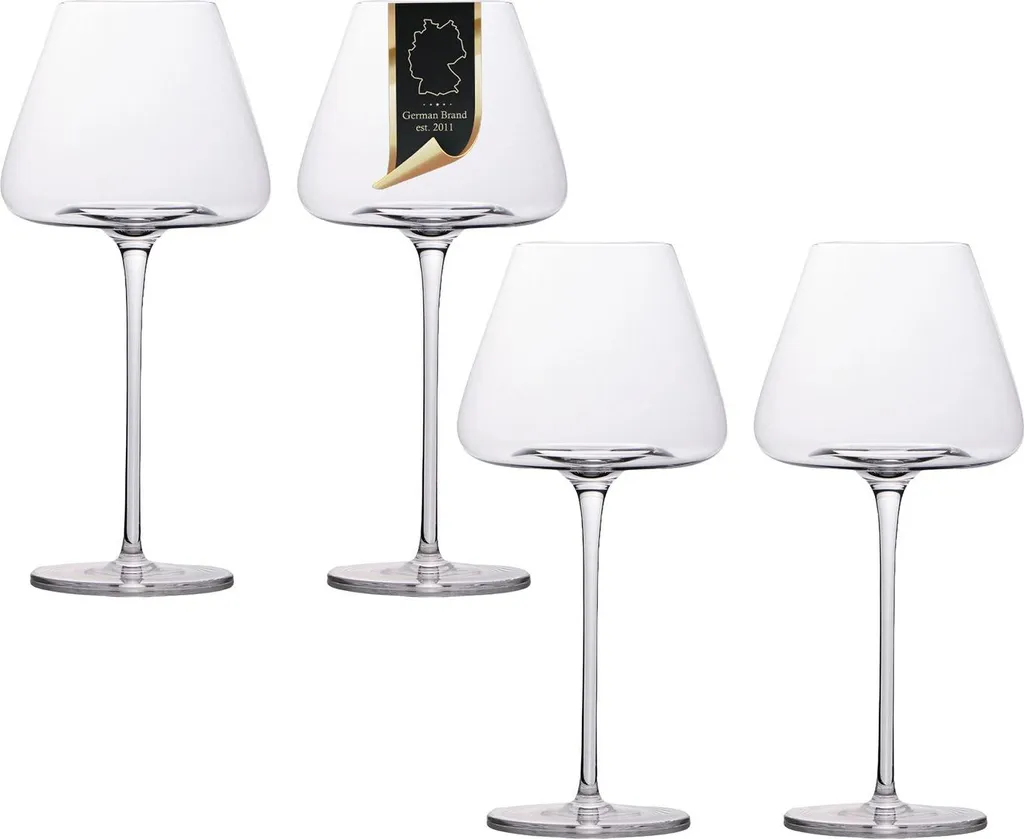 Set 4 Calici Design Moderno Intirilife | Eleganza Cristallo 600ml