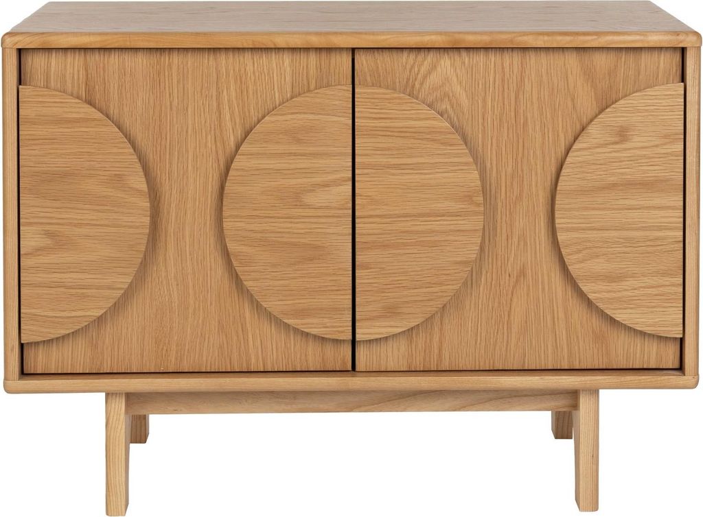 Zuiver Groove Sideboard mit 2 Türen aus Eichenholz Braun Produktbild 