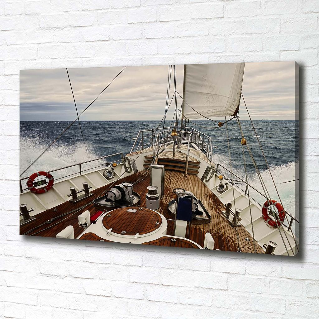 Leinwandbild Kunst-Druck 120x60 Bilder Fahrzeuge Segelboot Meer 