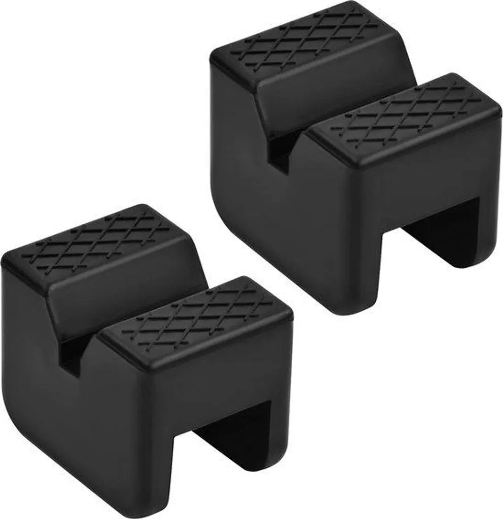 Tampon de protection cric en caoutchouc noir pour rail de levage auto