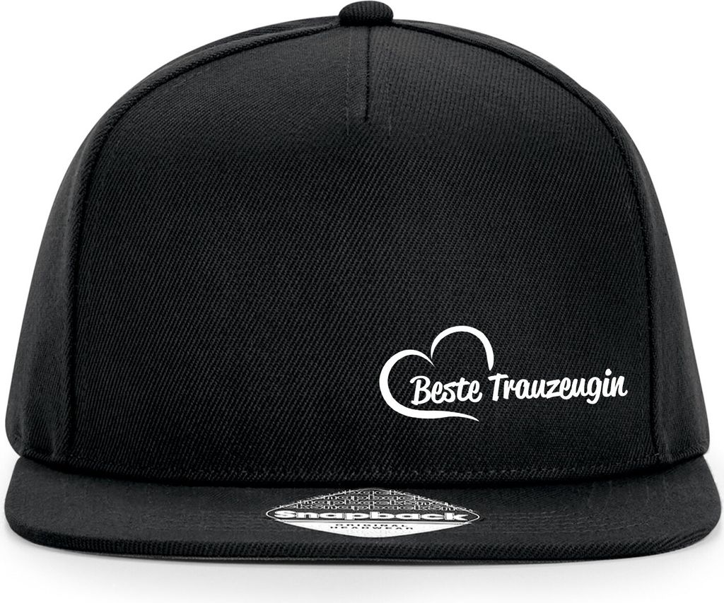 Huuraa Cappy Mütze Beste Trauzeugin Herz Black Polyester Snapback Kappe Geschenkidee
