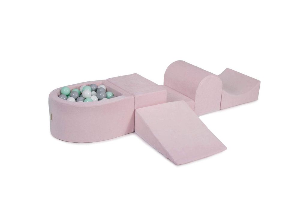 Schaumstoff Bausteine Kinder mit Bällebad - Softbausteine Baby