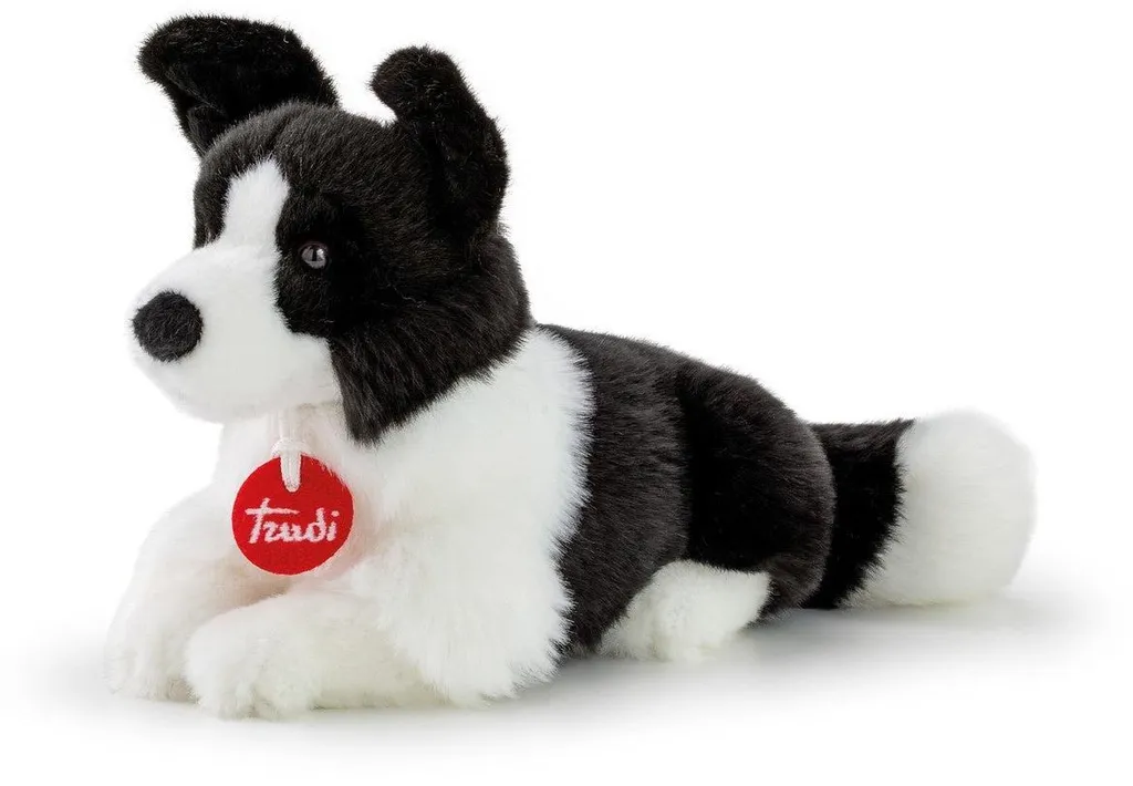 Trudi TUDN7000 Chien en Peluche Border Collie Scott - Idée Cadeau 20cm
