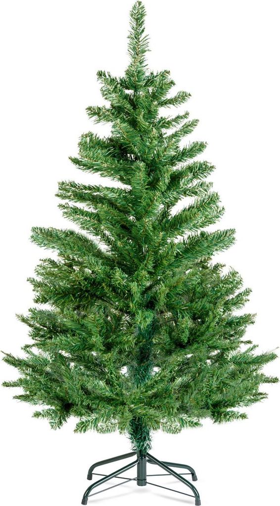 Künstlicher Weihnachtsbaum 120 cm - PVC-Weihnachtsbaum Dunkelgrün - Künstlicher Weihnachtsbaum mit Metallfuß - Kompakter Weihnachtsbaum für de...