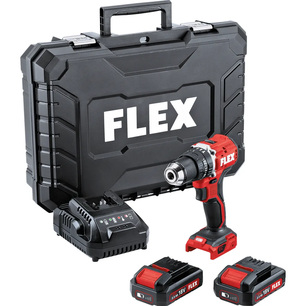 Perceuse visseuse à percussion sans fil 18V - Coffret de chantier FLEX