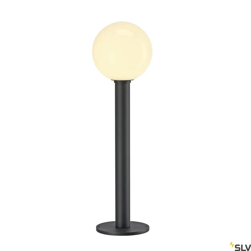 Borne Lumineuse Jardin Gloo Pure 70 Anthracite avec Globe Verre E27