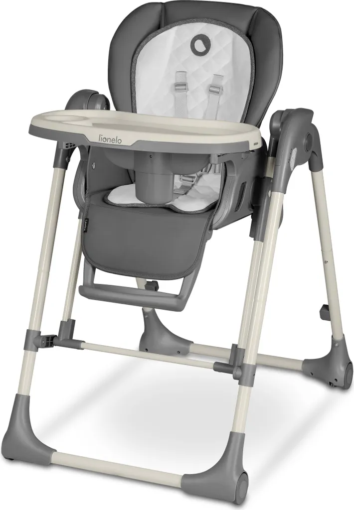 Chaise Haute Bébé Évolutive LIONELO Laurice Grise Réglable et Inclinable - 6