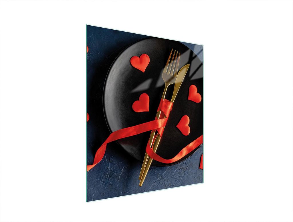 Glasschneidebrett 45x52 Herz