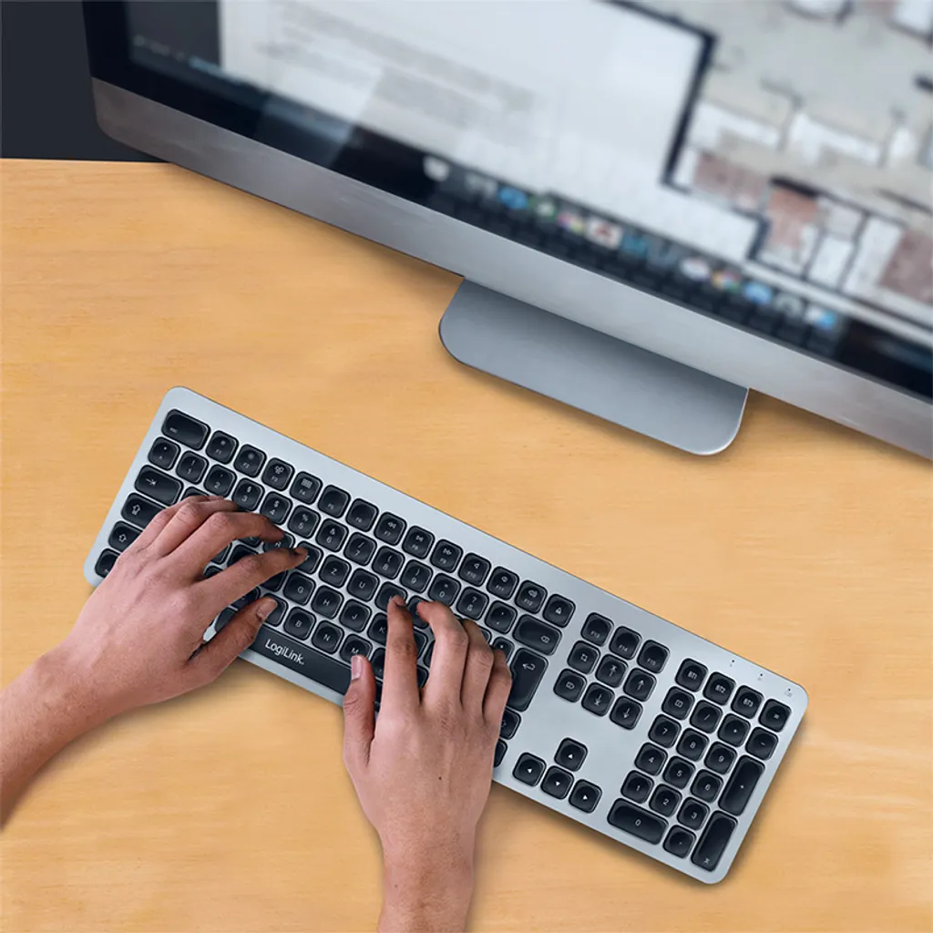 Logilink Clavier Bluetooth Multi-Dispositif AZERTY Noir pour 3 Appareils - 11