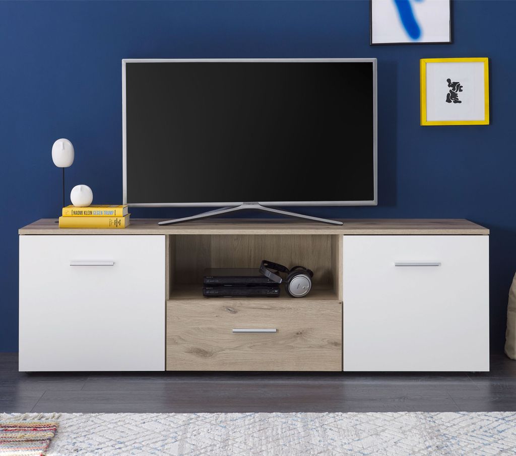 Lowboard BZ5095 Viking Eiche weiß TV-Board