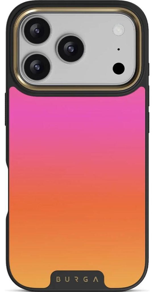 Handyhülle für iPhone 17 Pro, Burga Elite Dark MagSafe, Sunset Club Gold