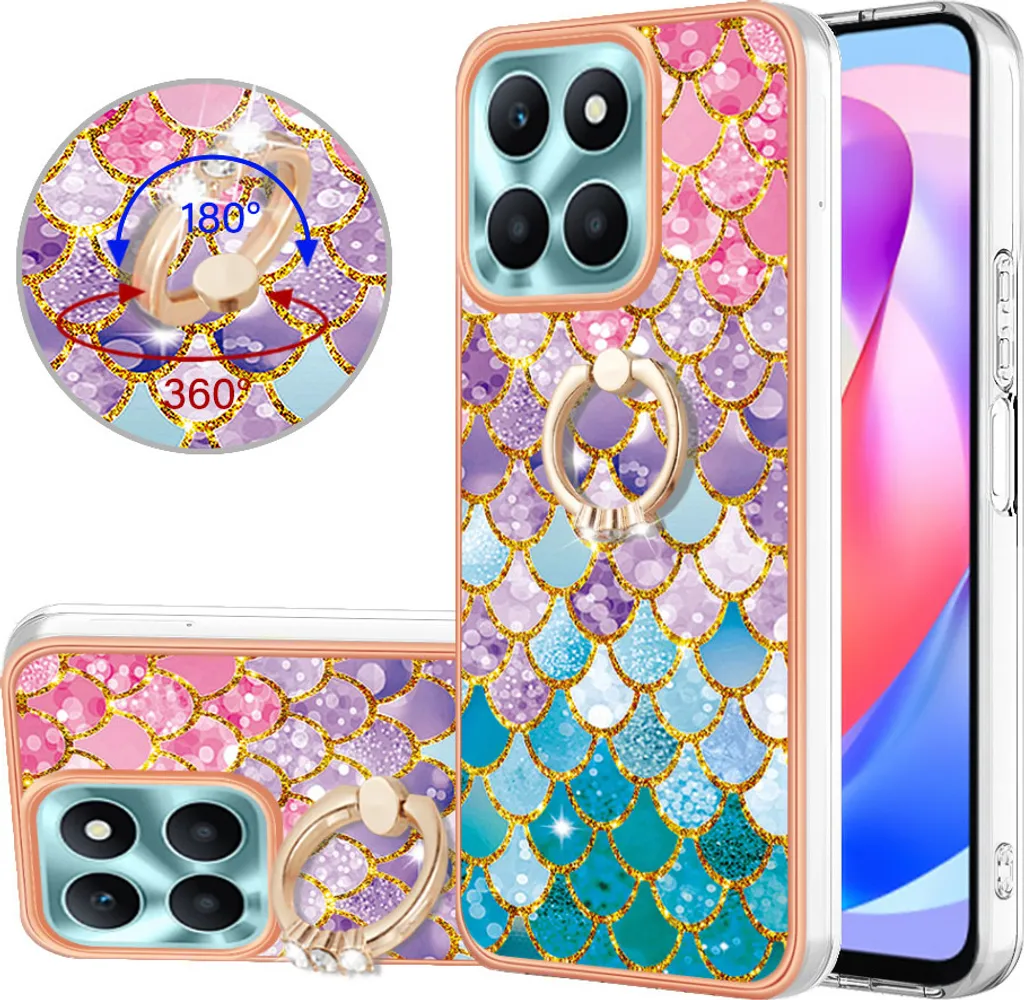 Custodia Protettiva Honor X6a TPU Silicone - Supporto Anello e Grip