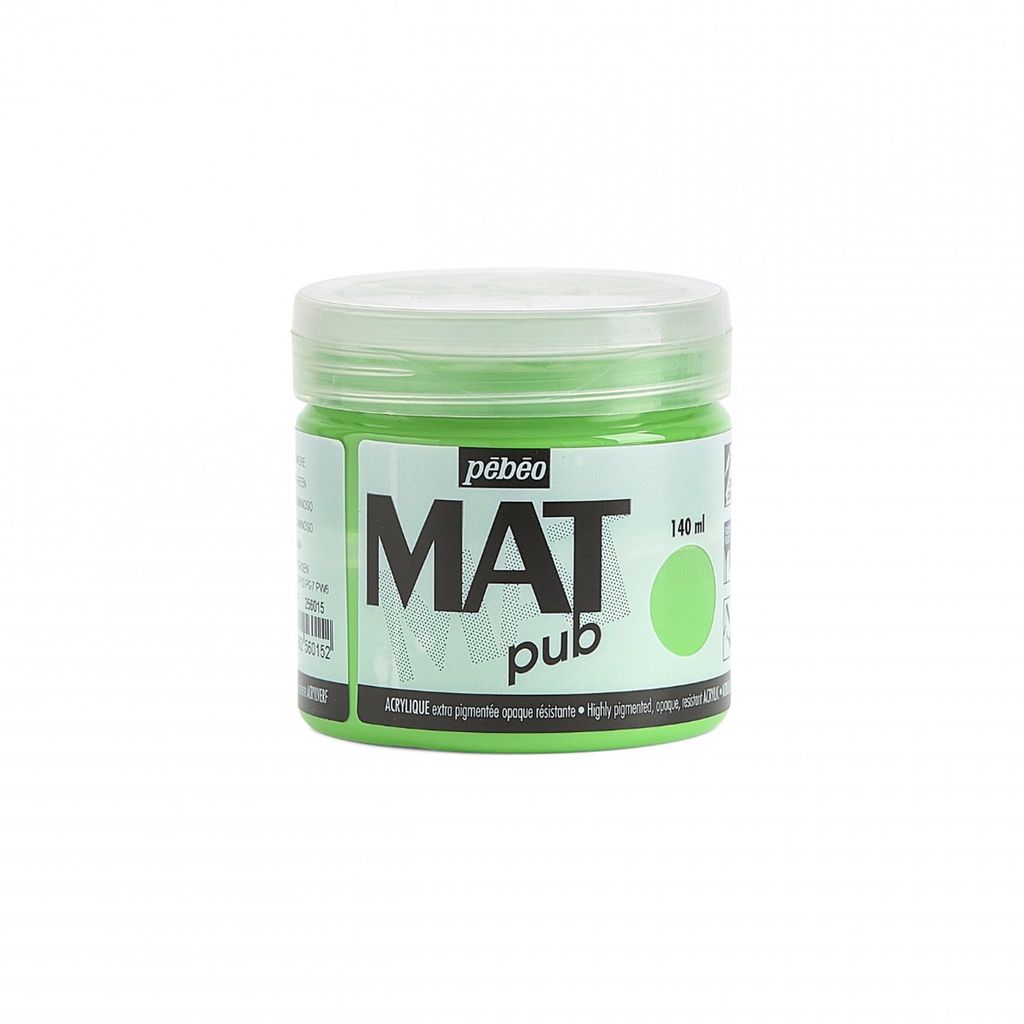 Pebeo Mat Pub Acrylfarbe, 140 ml, Hellgrün