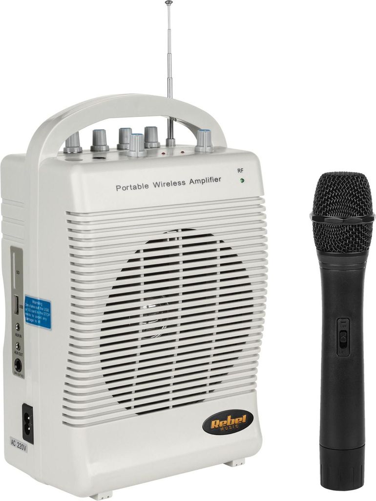 Mikrofon z wzmacniaczem zestaw przenośny Rebel SH222UBT 50W Zdjęcie produktu 