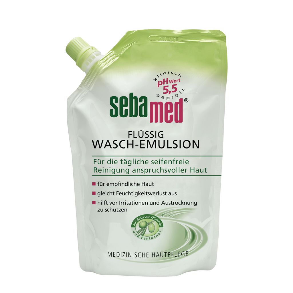 Émulsion lavante liquide sans savon Sebamed Olive, recharge Image du produit 