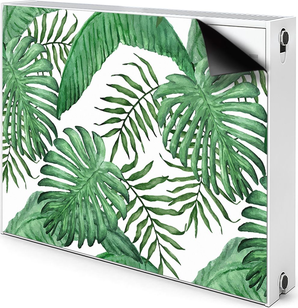 Magnet Heizkörper Heizkörper-Abdeckung Heizkörperabdeckung 90x60 cm - Blätter, Palme