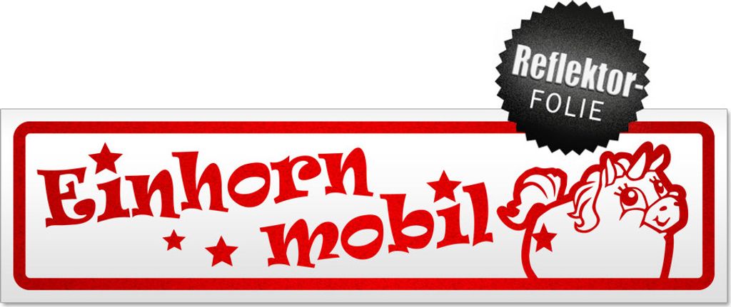 Einhorn Mobil Magnetschild Schild magnetisch