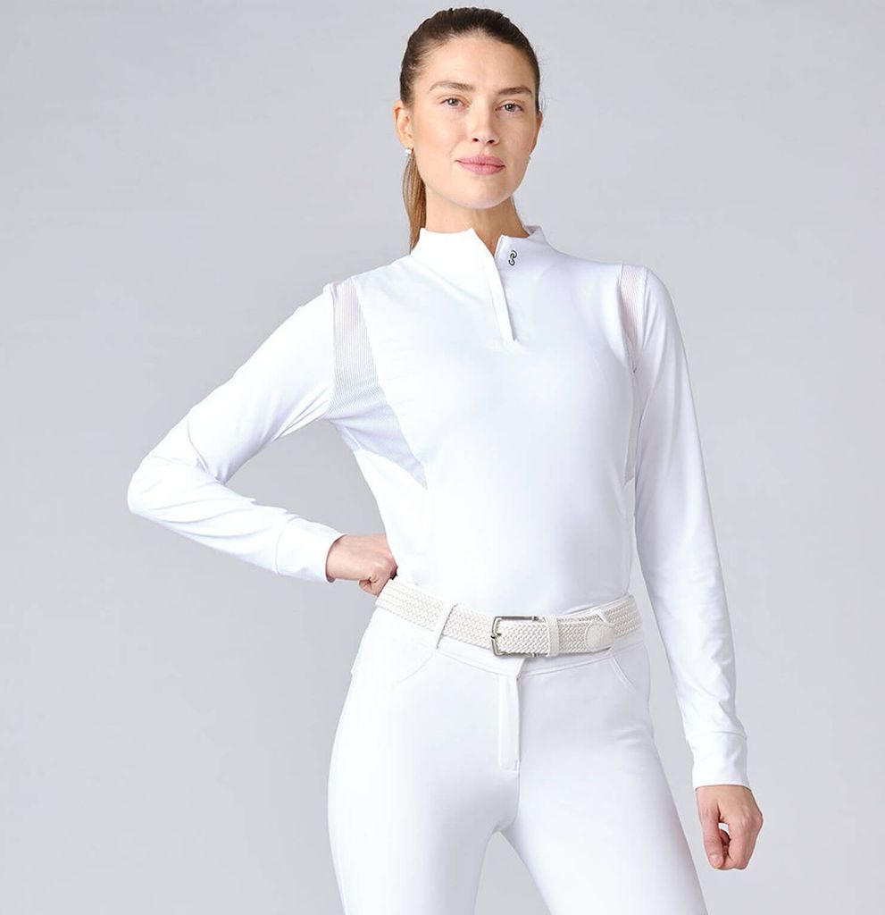 PS of Sweden Turniershirt Damen Madison Langarmshirt White S