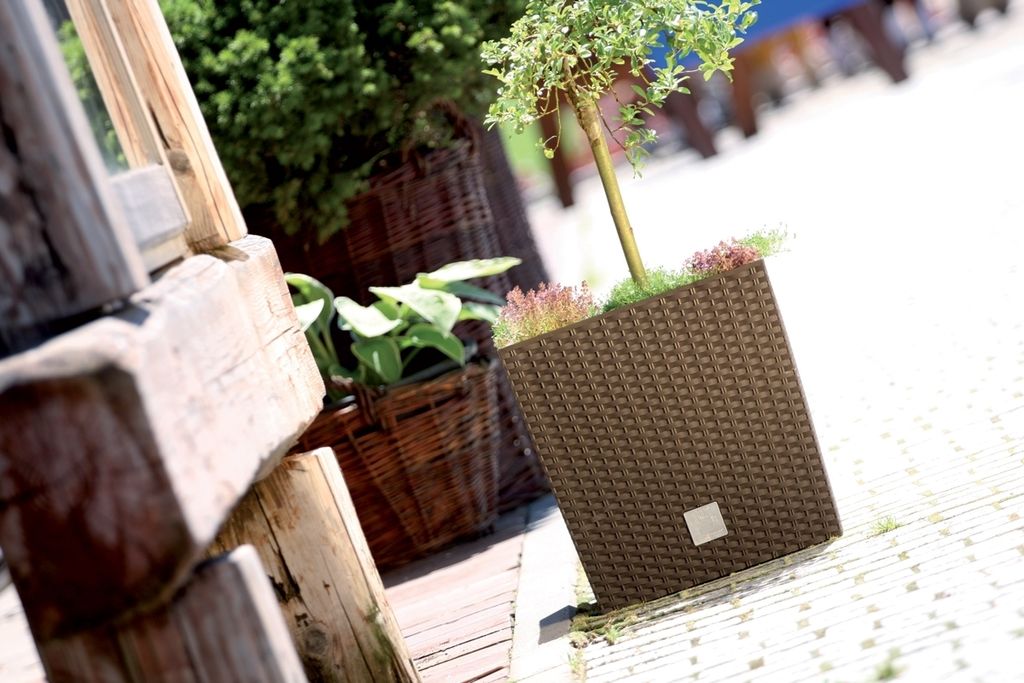 Blumentopf + Einsatz Blumenkübel Rattan RATO LOW DRTS400L Produktbild 18