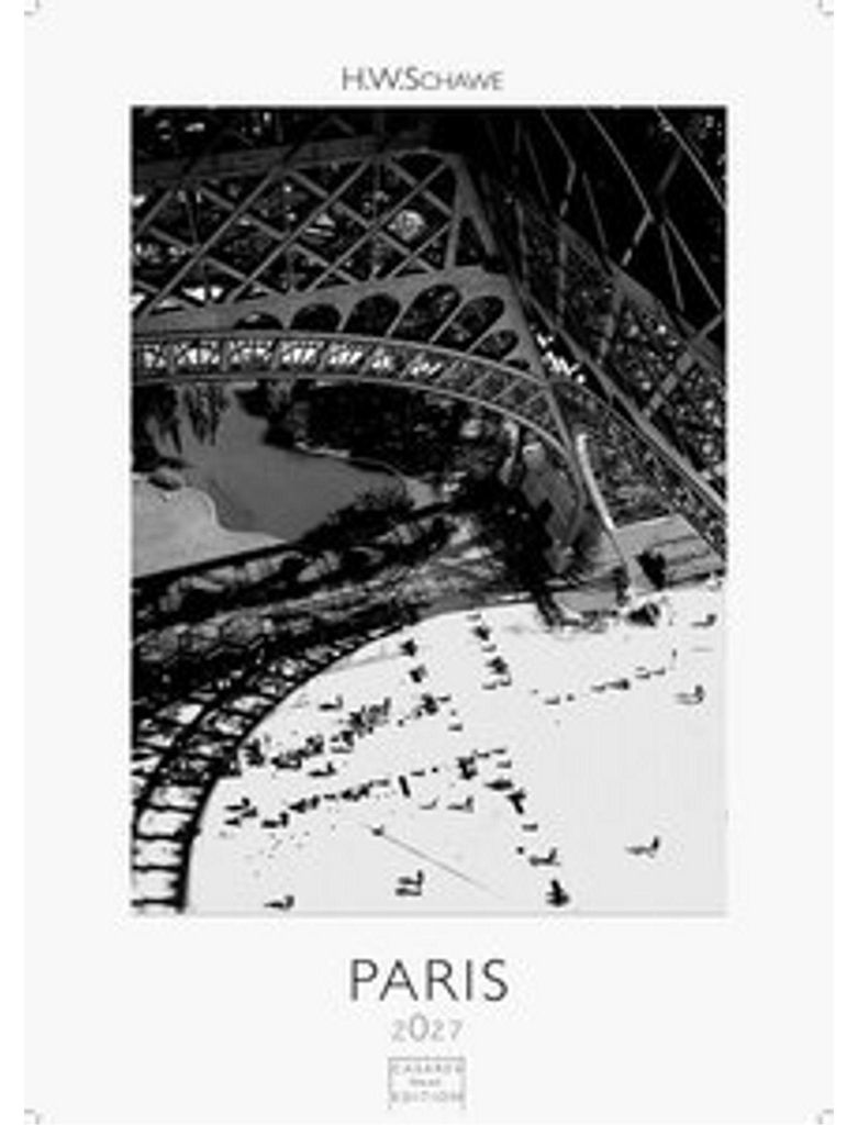 Calendrier Paris en noir et blanc 2027 - Calendrier mural | Image du produit 