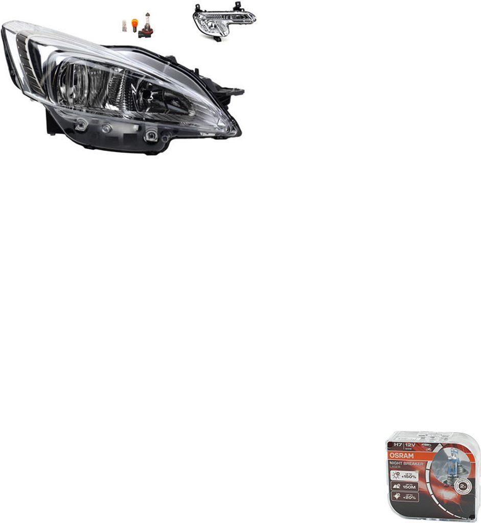 Johns, Scheinwerfer + Osram Night Breaker Laser passend für Peugeot 508 11/10-08/14R 6206W3 9678393080 6206W2