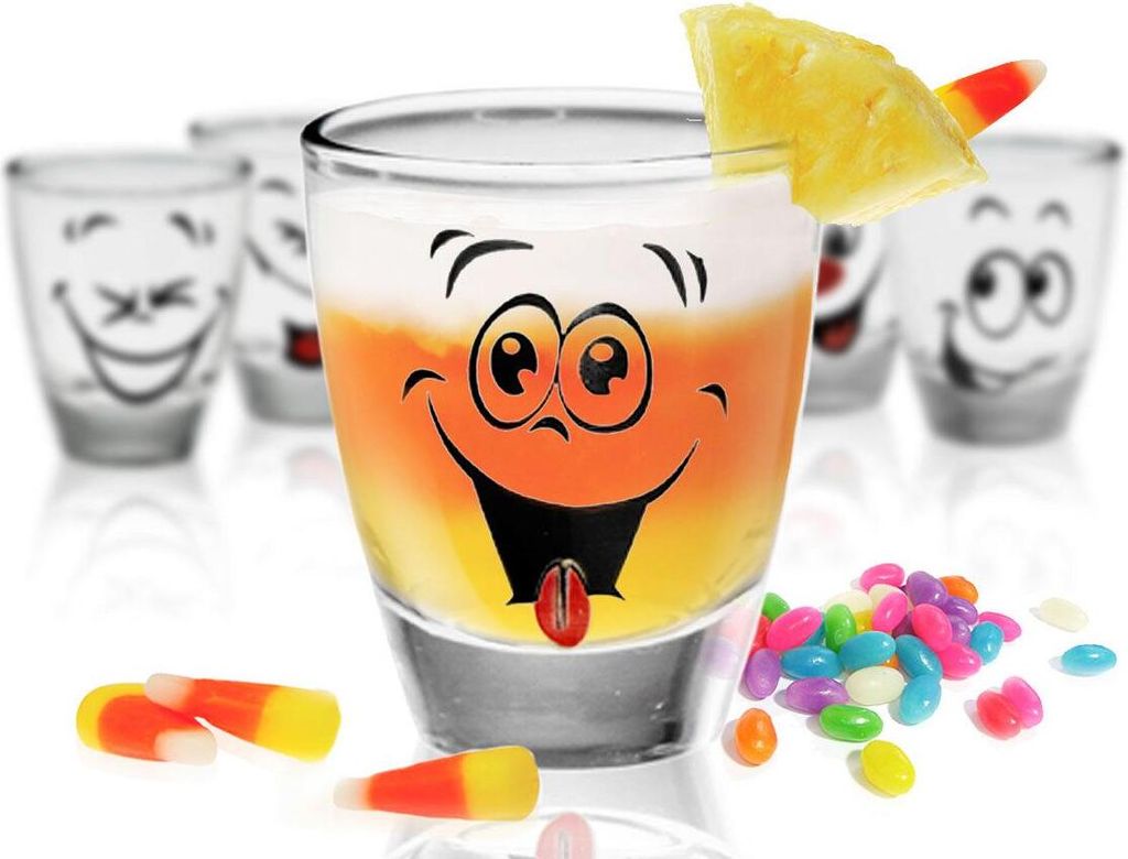 6 Schnapsgläser mit Motiv Tequilagläser Schnaps Shots Stamper Wodkagläser Humor