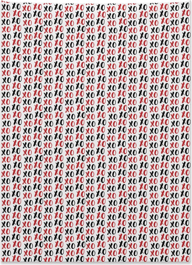 Abakuhaus Abstrakt Wandteppich, Grungy Kalli Xoxo aus Weiches Mikrofaser Stoff Kein Verblassen Klare Farben Waschbar, 110 x 150 cm, Rubin Schwarz W...