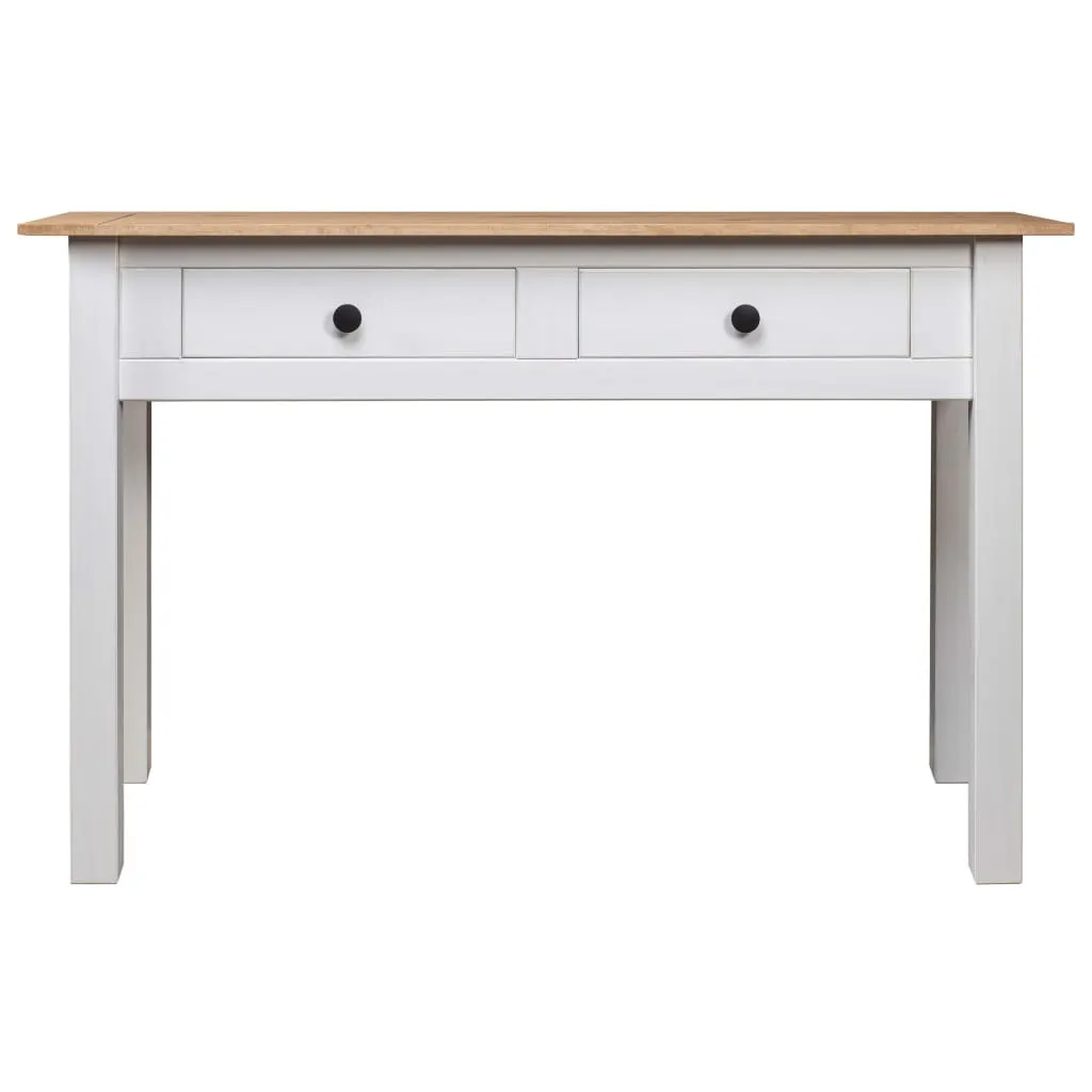 Tavolo consolle bianco 110x40x72 cm in legno di pino Panama