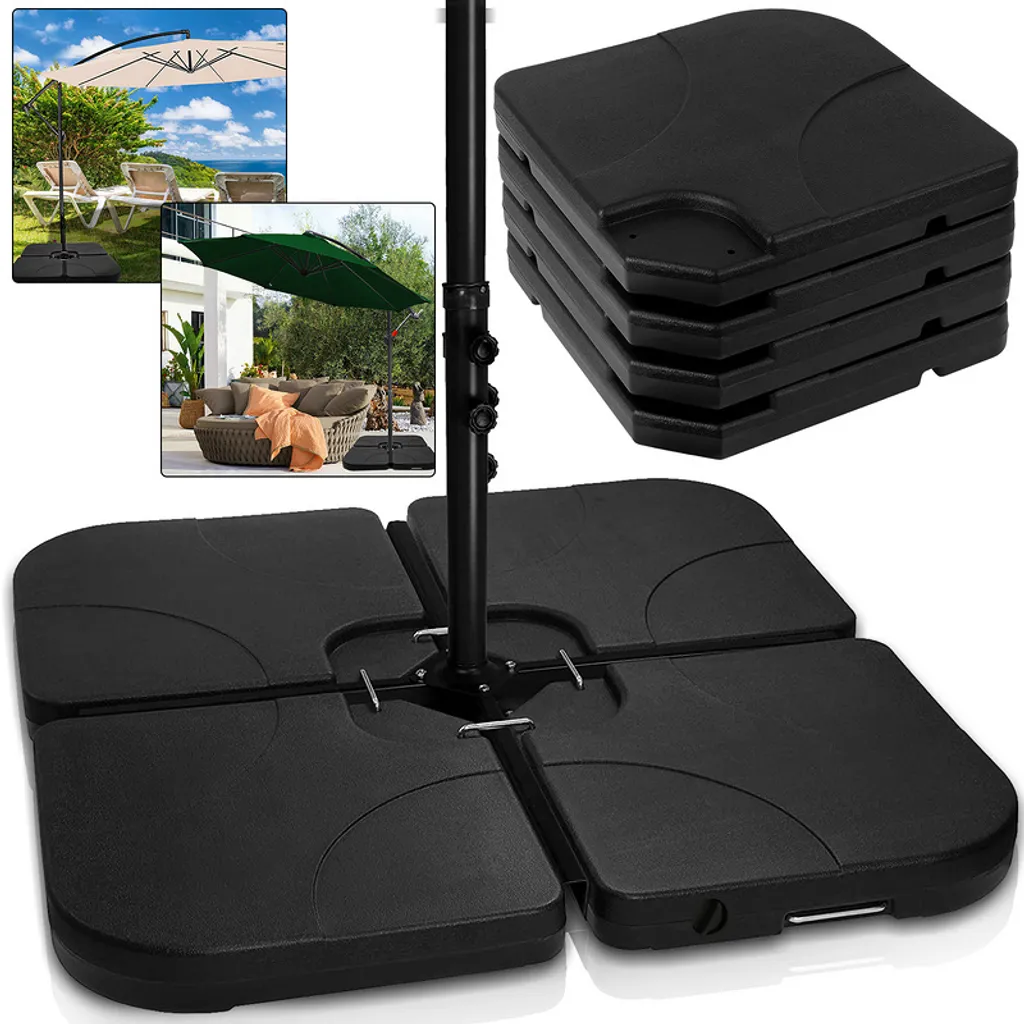 Zavorra Ombrellone Decentrato 80kg | Set 4 Piastre Jopassy in HDPE
