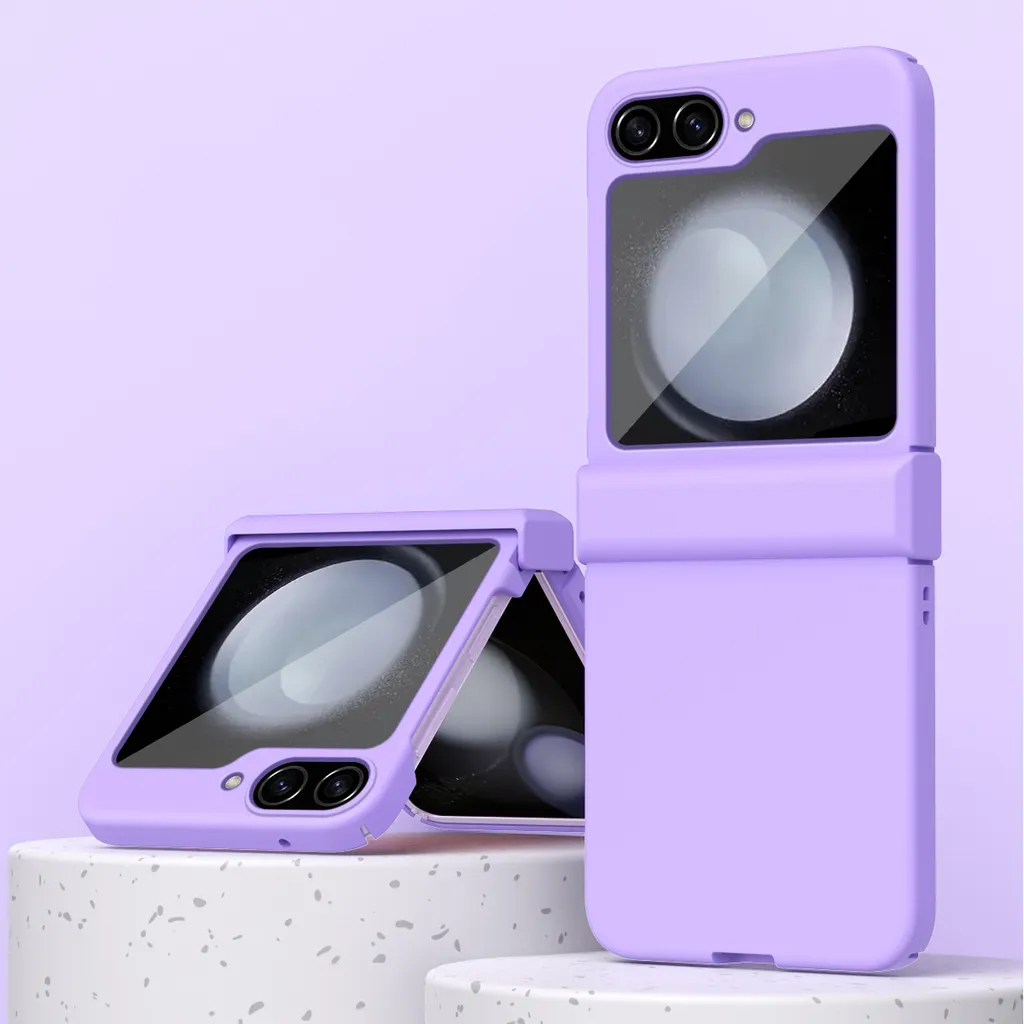 Custodia Samsung Z Flip 5 Viola Matte: Protezione Cerniera di Lusso