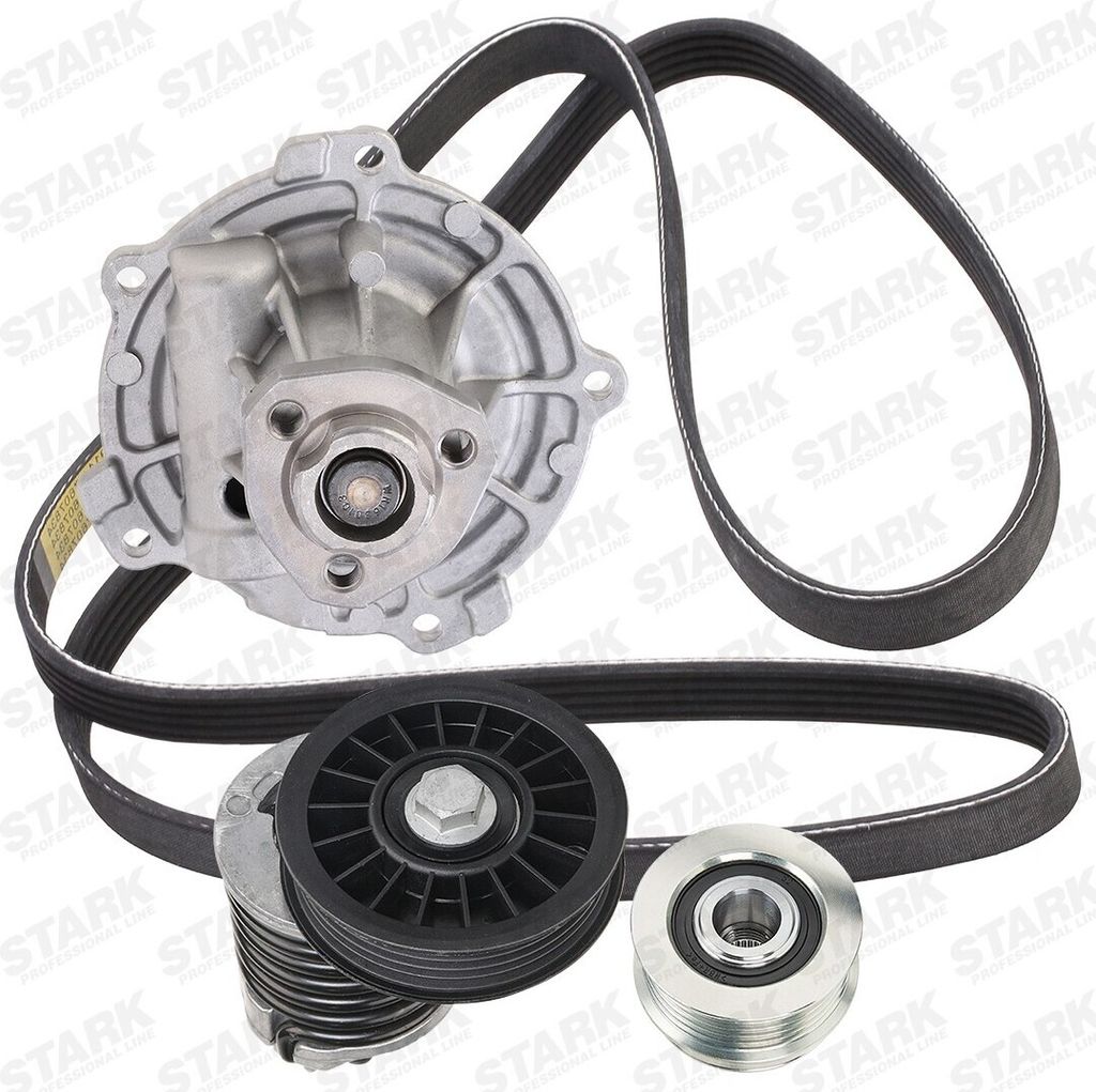 STARK SKPRB-51660067 - OE 028 121 004 Wasserpumpe + Keilrippenriemensatz für A4 (8D), A6 (4B), Passat (3B)