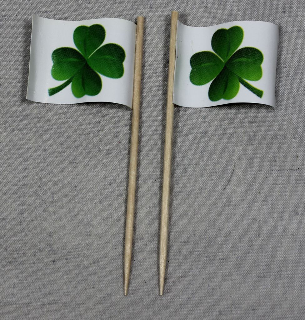 Party-Picker Flagge Kleeblatt Papierfähnchen in Produktbild 