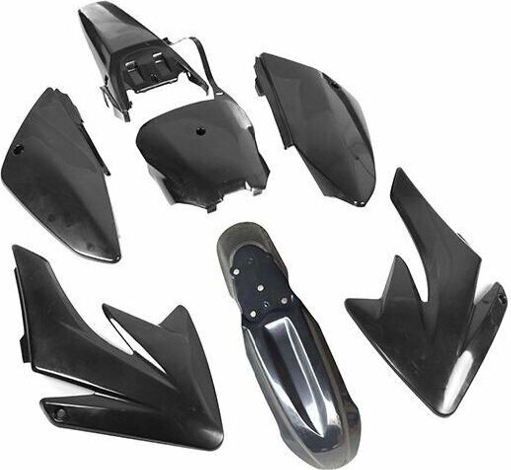 Verkleidung SET CRF 70 - Style Schwarz Typ 6 Dirt Bike  Pit Produktbild 