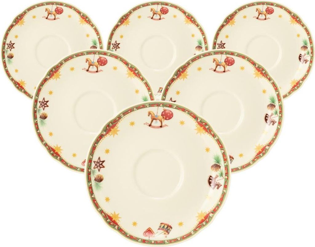 Seltmann Weiden Marieluise Weihnachtsnostalgie Teeuntertasse ø 13 cm 6er Set
