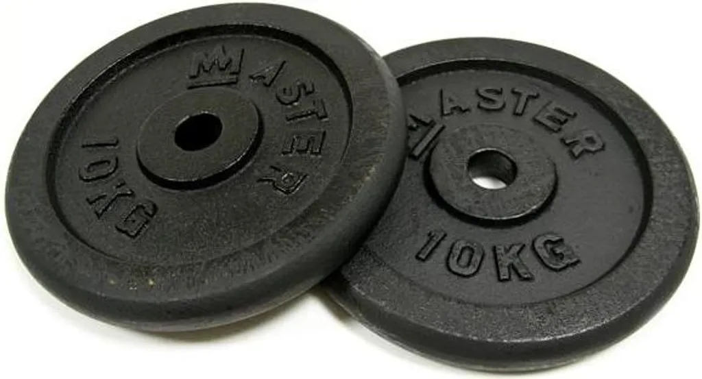 Poids de musculation 10 kg Disque MASTER en fonte pour haltères et barres