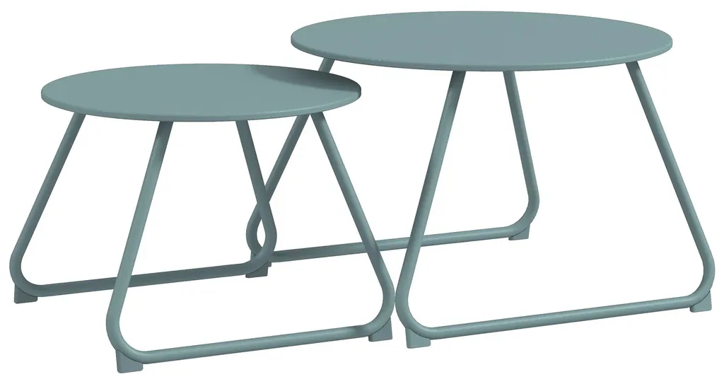 Mobilier de jardin robuste 60 cm : table métal empilable charge 50 kg