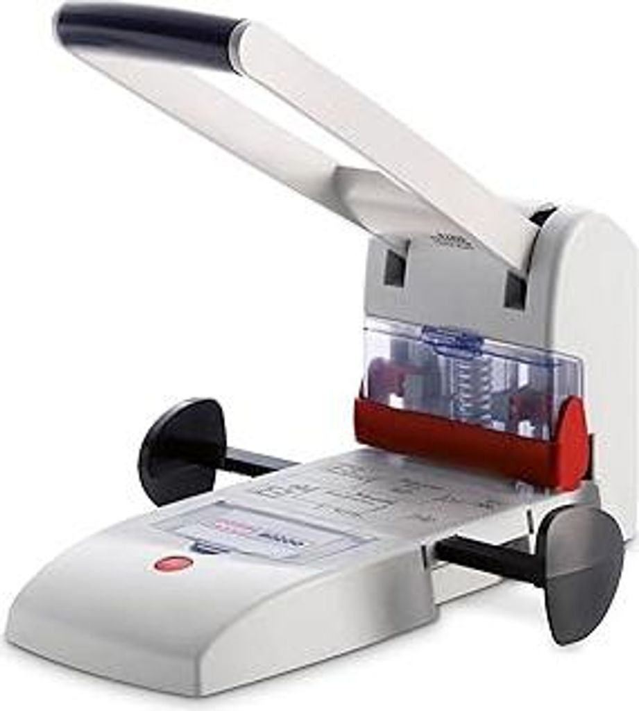 Novus B 2200 Blocklocher (200 Blatt, Zwei- und Vierfach-Lochung, Metall/Kunststoff) lichtgrau