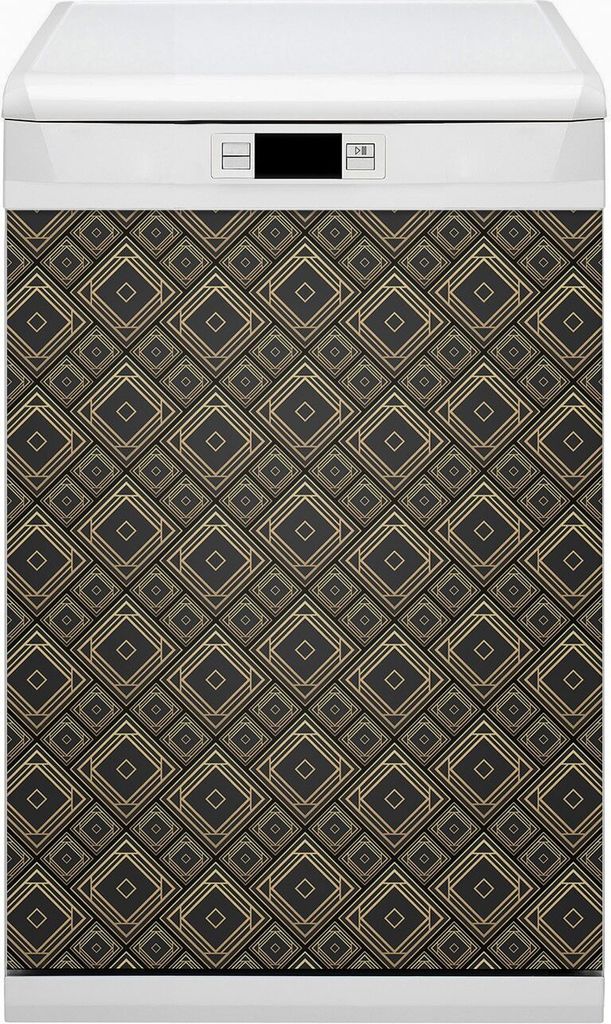 Küche Dekorative Magnete Magnet Folie für Geschirrspüler 45x80 cm - Illusionsgeometrie